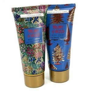 Heathcote & Ivory MERRY & WILD Body Wash and Body Cream 3.4 Fl Oz SEALED